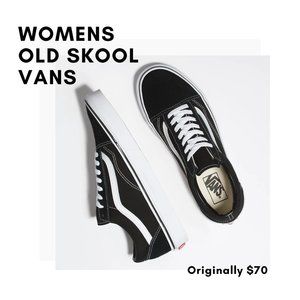 Women's Old Skool Vans (Worn ONCE)